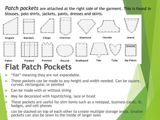 Slash Pocket Example Types of Pockets in Garments construction | PDF