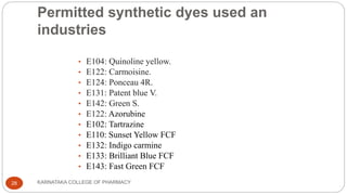 PIGMENTS AND DYES, food analysis, analysis | PPTX