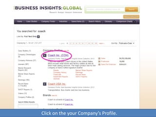 Click on the your Company’s Profile.
 