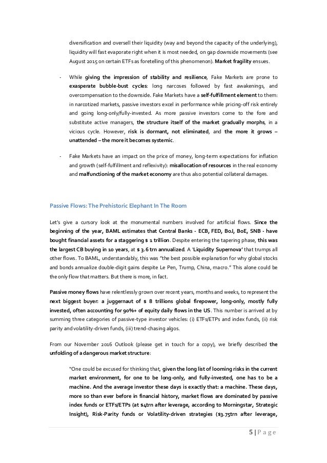Fasanara Capital Investment Outlook May 3rd 2017