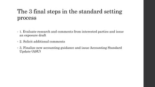 Standard Setting Example FASB and Standard Setting | PPTX