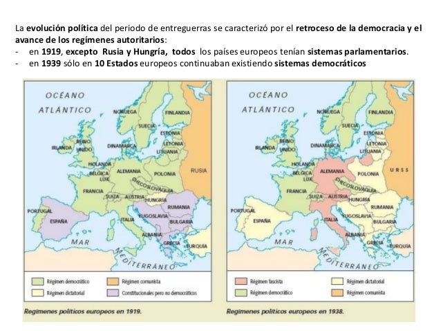 Resultado de imagen de la crisis de las democracias en el periodo de entreguerras mapa