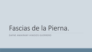 Fascias de la Pierna.
DAFNE AMAIRANY HINOJOS GUERRERO
 