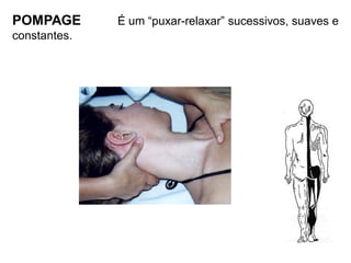 POMPAGE É um “puxar-relaxar” sucessivos, suaves e
constantes.
 