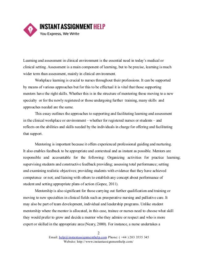 Fascinating Learning and Assessment in Clinical Environment Assignmen…