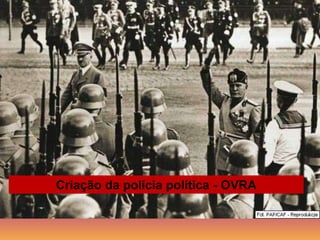Criação da polícia política - OVRA
 
