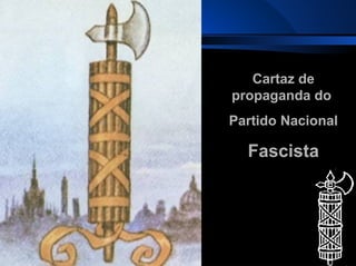 Cartaz de propaganda do  Partido Nacional Fascista 