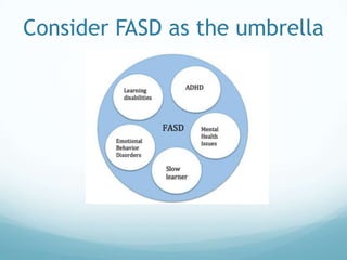 Consider FASD as the umbrella
 