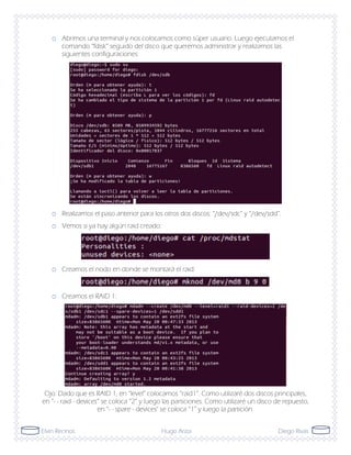 RAID 0 y RAID 1 en Linux | PDF