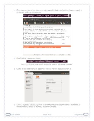 RAID 0 y RAID 1 en Linux | PDF