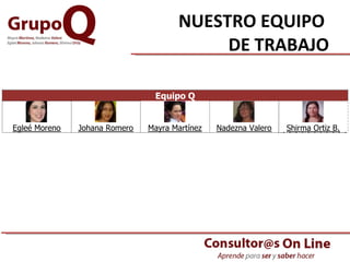 NUESTRO EQUIPO  DE TRABAJO 