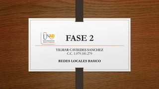 FASE 2
YILMAR CAVIEDES SANCHEZ
C.C. 1.079.181.279
REDES LOCALES BASICO
 
