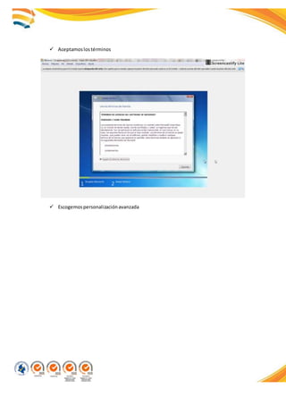 Aceptamoslostérminos
 Escogemospersonalizaciónavanzada
 