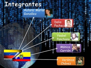 IntegrantesAutora: Marían González Dalia   PachecoYsabelPanchano  Mónica    Carrión   Verónica   Chávez