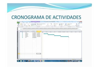 CRONOGRAMA DE ACTIVIDADES
 