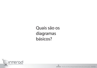 Quais são os
diagramas
básicos?




               Núcleo de Tecnologia Digital Aplicada à Educação - NUTED
 