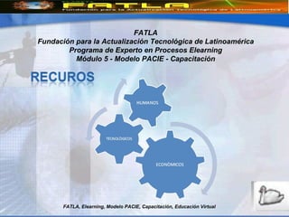 FATLA, Elearning, Modelo PACIE, Capacitación, Educación Virtual FATLA Fundación para la Actualización Tecnológica de Latinoamérica Programa de Experto en Procesos Elearning Módulo 5 - Modelo PACIE - Capacitación 