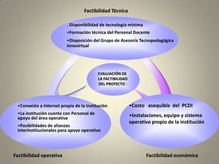 TABLA DE ESPECIFICACIONES DE LOS RECURSOS