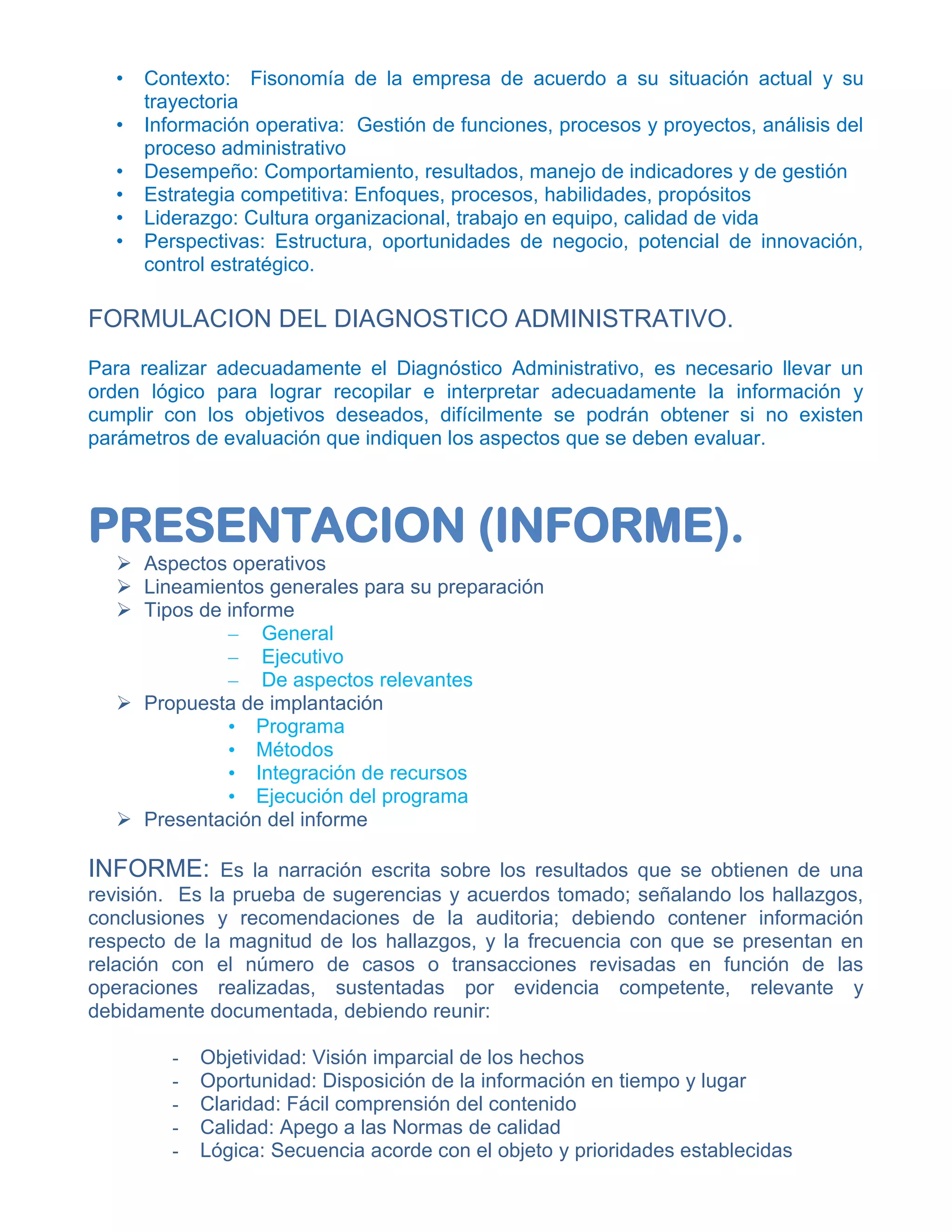 Fases de la auditoria administrativa | PDF