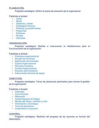 Fases de la auditoria administrativa | PDF