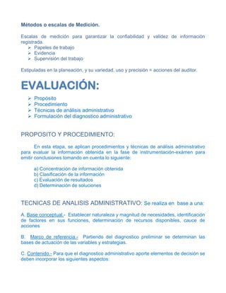 Fases de la auditoria administrativa | PDF