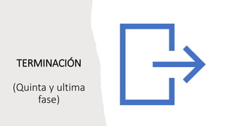 TERMINACIÓN
(Quinta y ultima
fase)
 