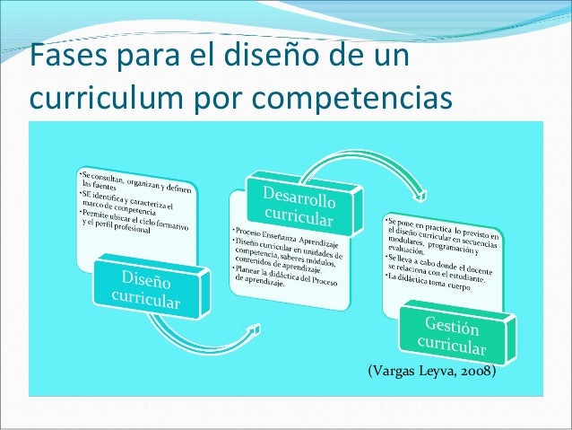 Fases del diseño curricular por competencias