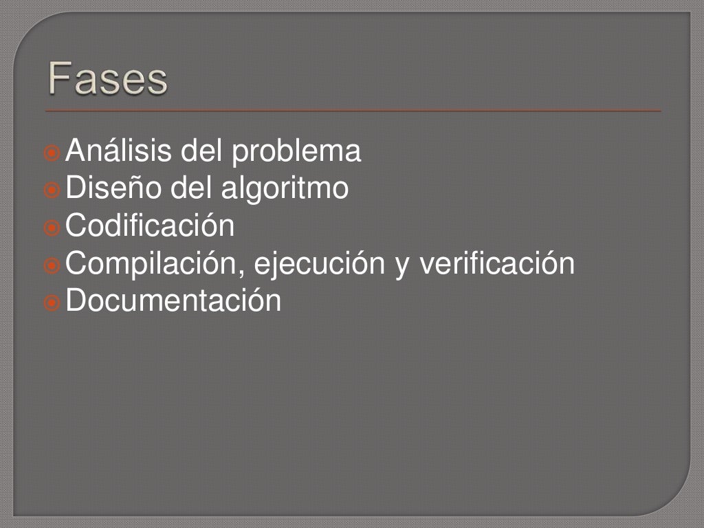 Fases del Proceso de Programación