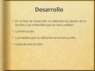 Fases del Diseño Instruccional