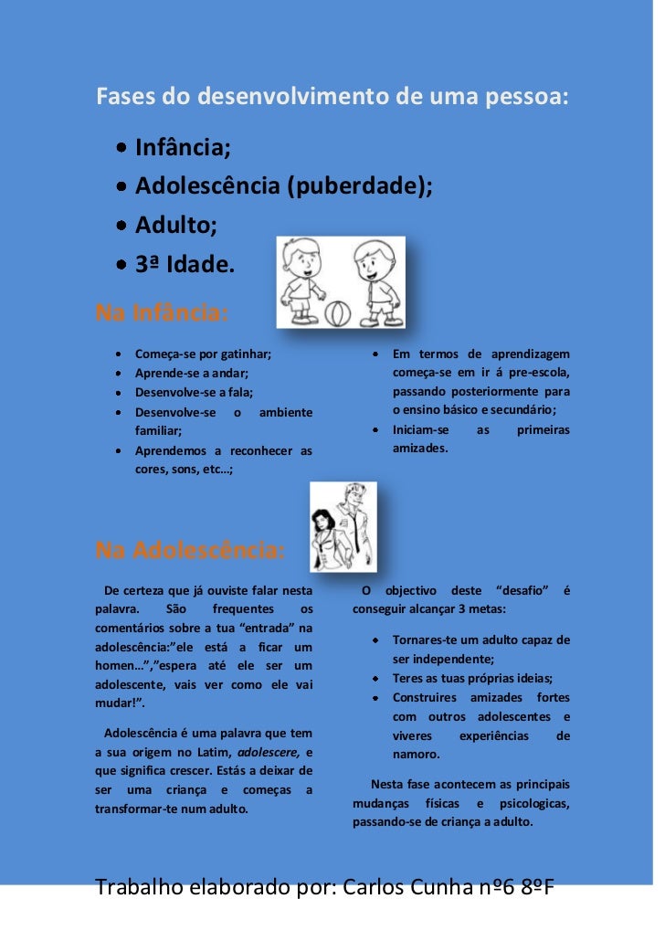 Fases Do Desenvolvimento De Uma Pessoa Fases Do Desenvolvimento De Uma Pessoa