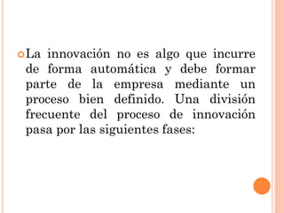 Fases e ideas para un proyecto de innovación | PPTX