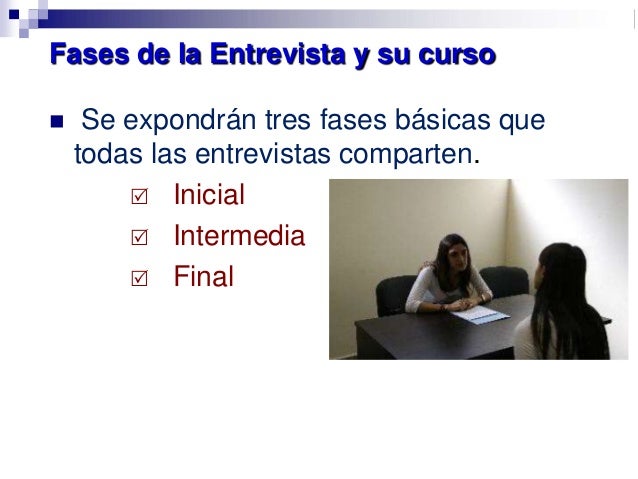 Fases De La Entrevista Y Su Curso