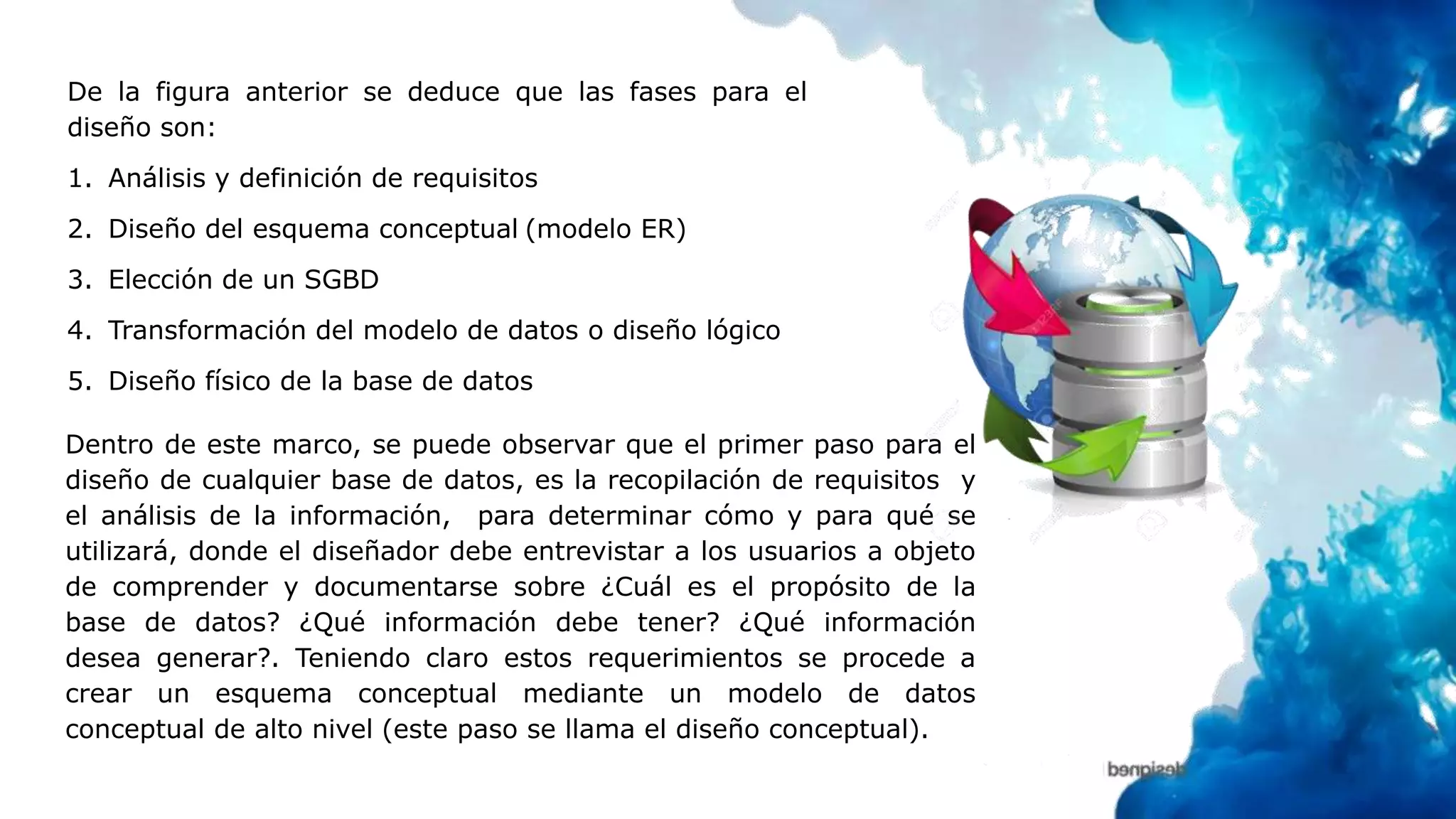 Fases para la creacion de una base de datos | PPTX | Databases ...