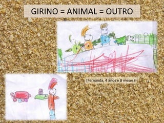 GIRINO = ANIMAL = OUTRO




            [Fernanda, 4 anos e 8 meses)
 
