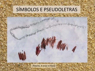 SÍMBOLOS E PSEUDOLETRAS




      [Raiane, 4 anos e meio]
 