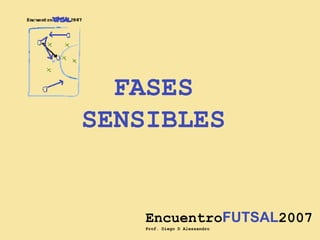 FASES SENSIBLES EncuentroFUTSAL2007 Prof. Diego D´Alessandro 