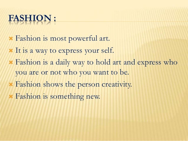 Fashion (why fashion is social issue)