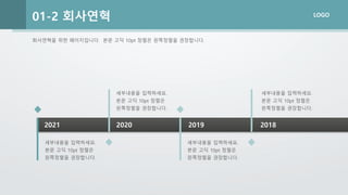 01-2 회사연혁
회사연혁을 위한 페이지입니다. 본문 고딕 10pt 정렬은 왼쪽정렬을 권장합니다.
2018
2019
2020
2021
세부내용을 입력하세요.
본문 고딕 10pt 정렬은
왼쪽정렬을 권장합니다.
세부내용을 입력하세요.
본문 고딕 10pt 정렬은
왼쪽정렬을 권장합니다.
세부내용을 입력하세요.
본문 고딕 10pt 정렬은
왼쪽정렬을 권장합니다.
세부내용을 입력하세요.
본문 고딕 10pt 정렬은
왼쪽정렬을 권장합니다.
LOGO
 