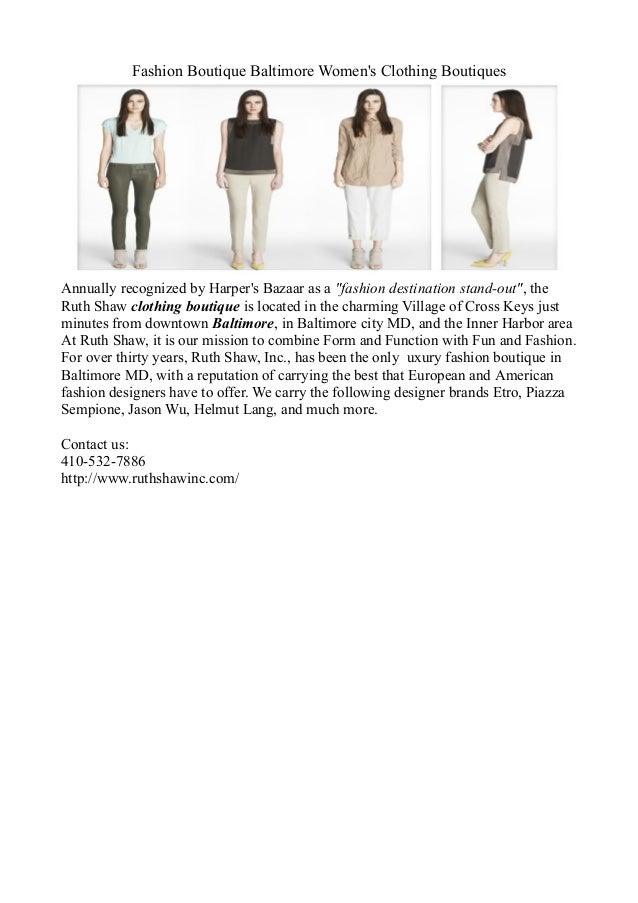 Fashion boutiquebaltimorewomen'sclothingboutiques