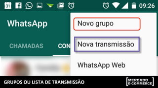 GRUPOS	OU	LISTA	DE	TRANSMISSÃO	
 