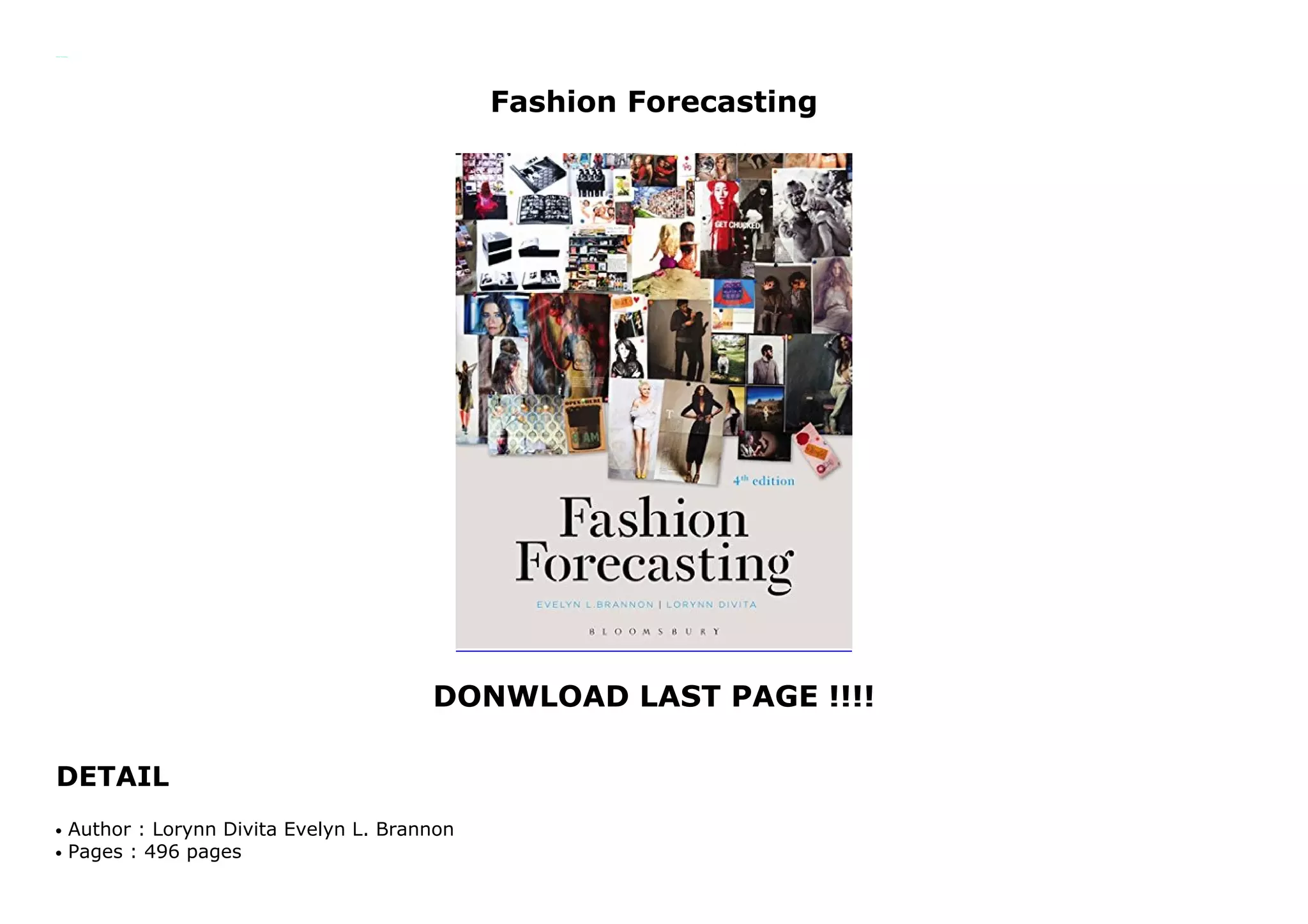 Fashion Forecasting | PDF