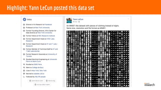 Highlight: Yann LeCun posted this data set
 