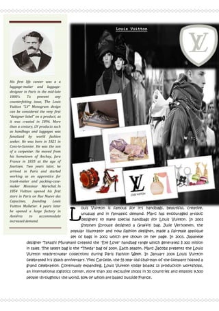 Louis Vuitton - Fashion Designer, Designers, The FMD