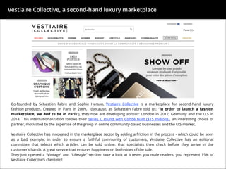 Vestiaire Collective, a second-hand luxury
