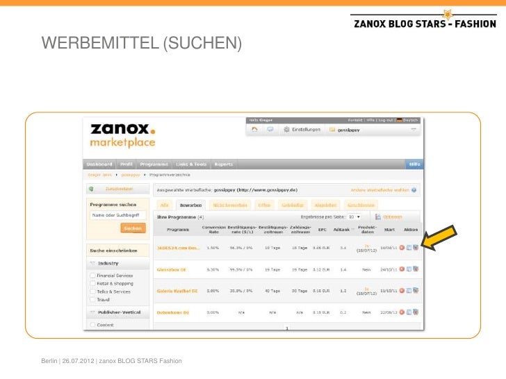 Zanox Partnerprogramme Zanox Partnerprogramme