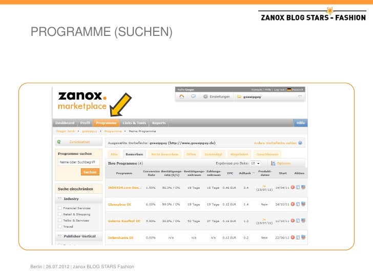 Zanox Partnerprogramme Zanox Partnerprogramme