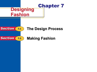 Designing Fashion
1
Chapter 7
Designing
Fashion
The Design Process
Making Fashion
 