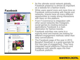  As the ultimate social network globally,
               Facebook presence is almost as important
               as a web...
