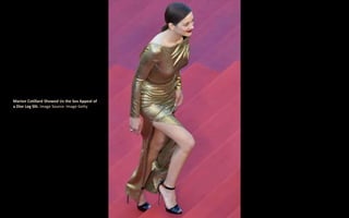 Marion Cotillard Showed Us the Sex Appeal of
a Dior Leg Slit. Image Source: Image Getty
 