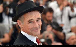 British actor Mark Rylance turns on the charm. Photograph: Loic Venance/AFP/Getty Images
 